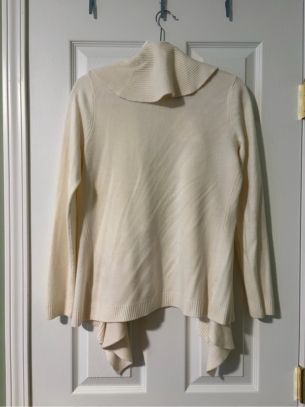 Covington Cream Ruffle Open-Front Cardigan - Picture 3 of 3